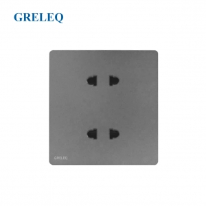 Bộ ổ cắm đôi 2 chấu C1-007S-G