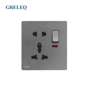 Bộ ổ cắm đôi đa năng có đèn Led C1-010SSW-G