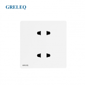 Bộ ổ cắm đôi 2 chấu C8-007S-W