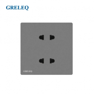 Bộ ổ cắm đôi 2 chấu T1-007S-G
