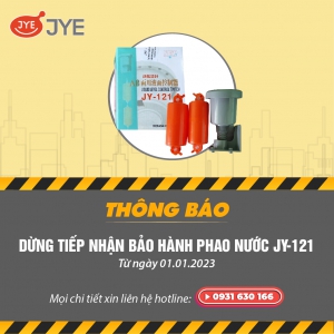 TB: Dừng tiếp nhận bảo hành sản phẩm Phao nước JY-121 tại trung tâm bảo hành TP-JYE từ ngày 01.01.2023.