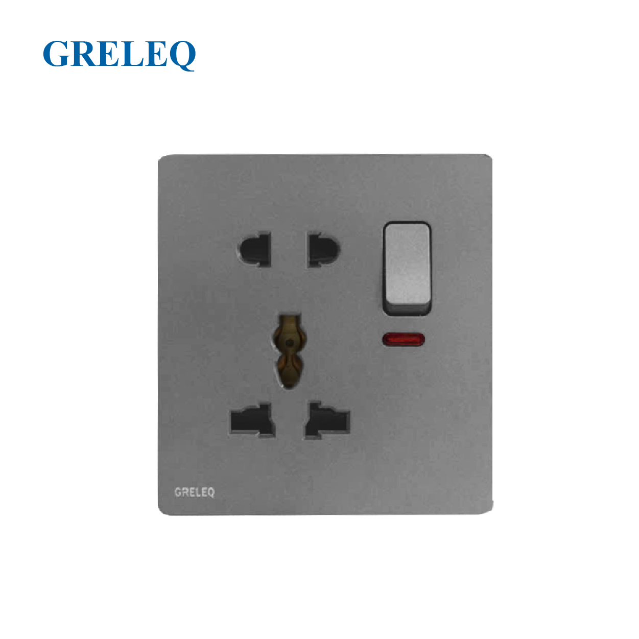 Bộ ổ cắm đôi đa năng có đèn Led C1-010SSW-G