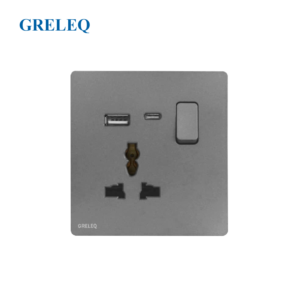 Bộ ổ cắm đơn đa năng kèm hạt USB C1-011SUC-G