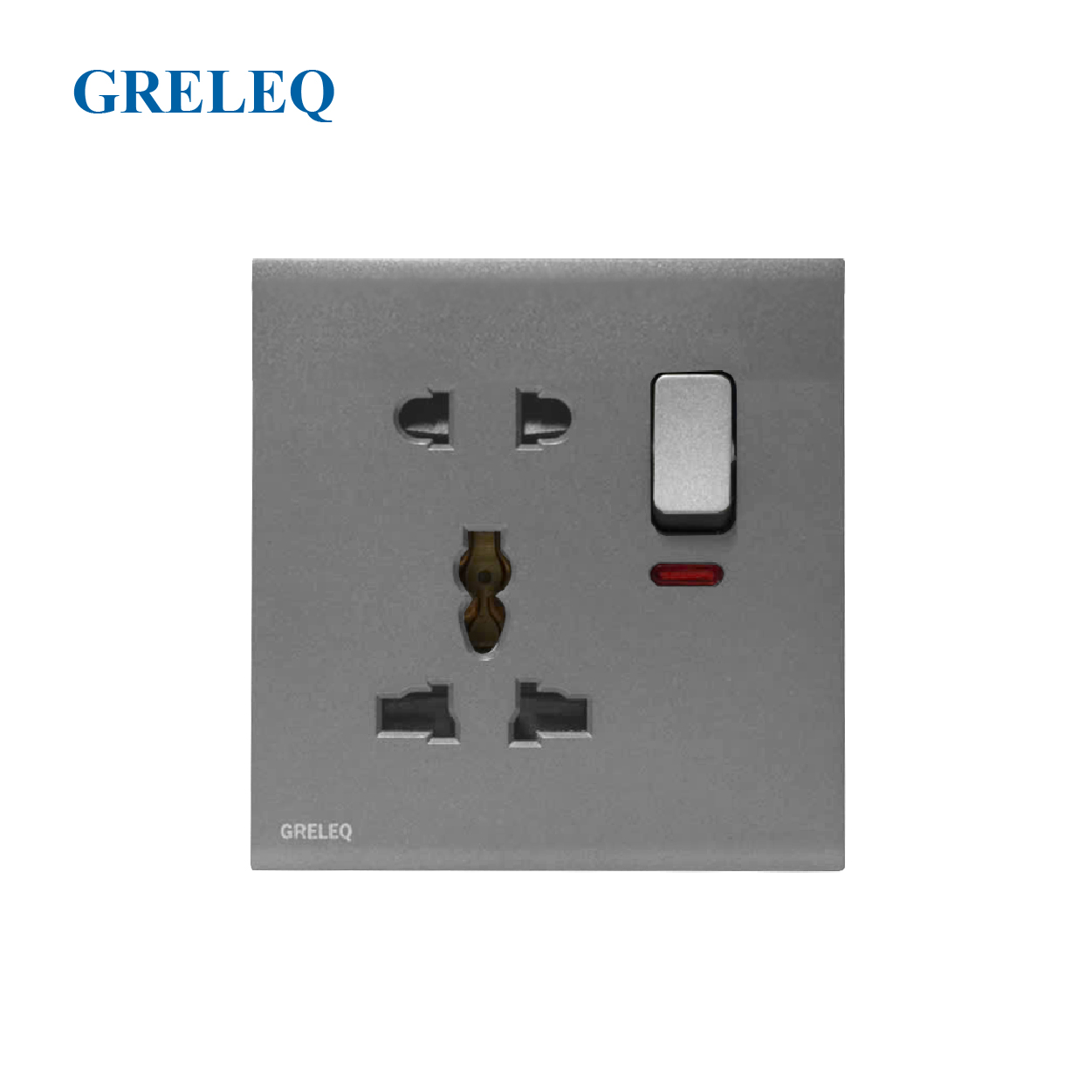 Bộ ổ cắm đôi đa năng có đèn Led C9-008SSW-G