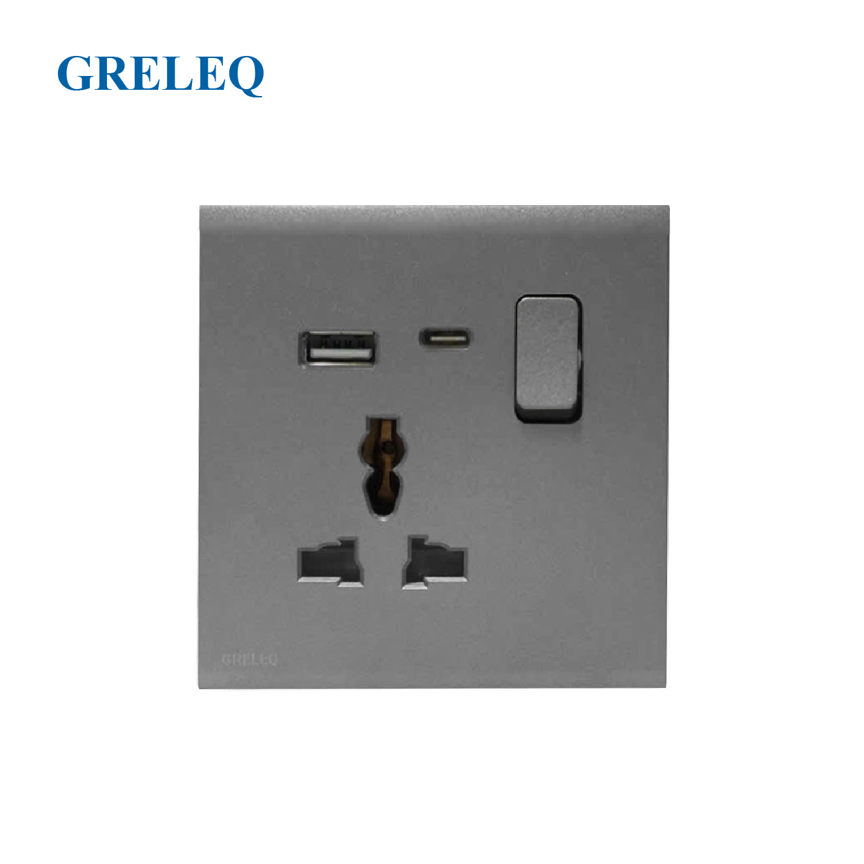 Bộ ổ cắm đơn đa năng kèm hạt USB C9-011SUC-G