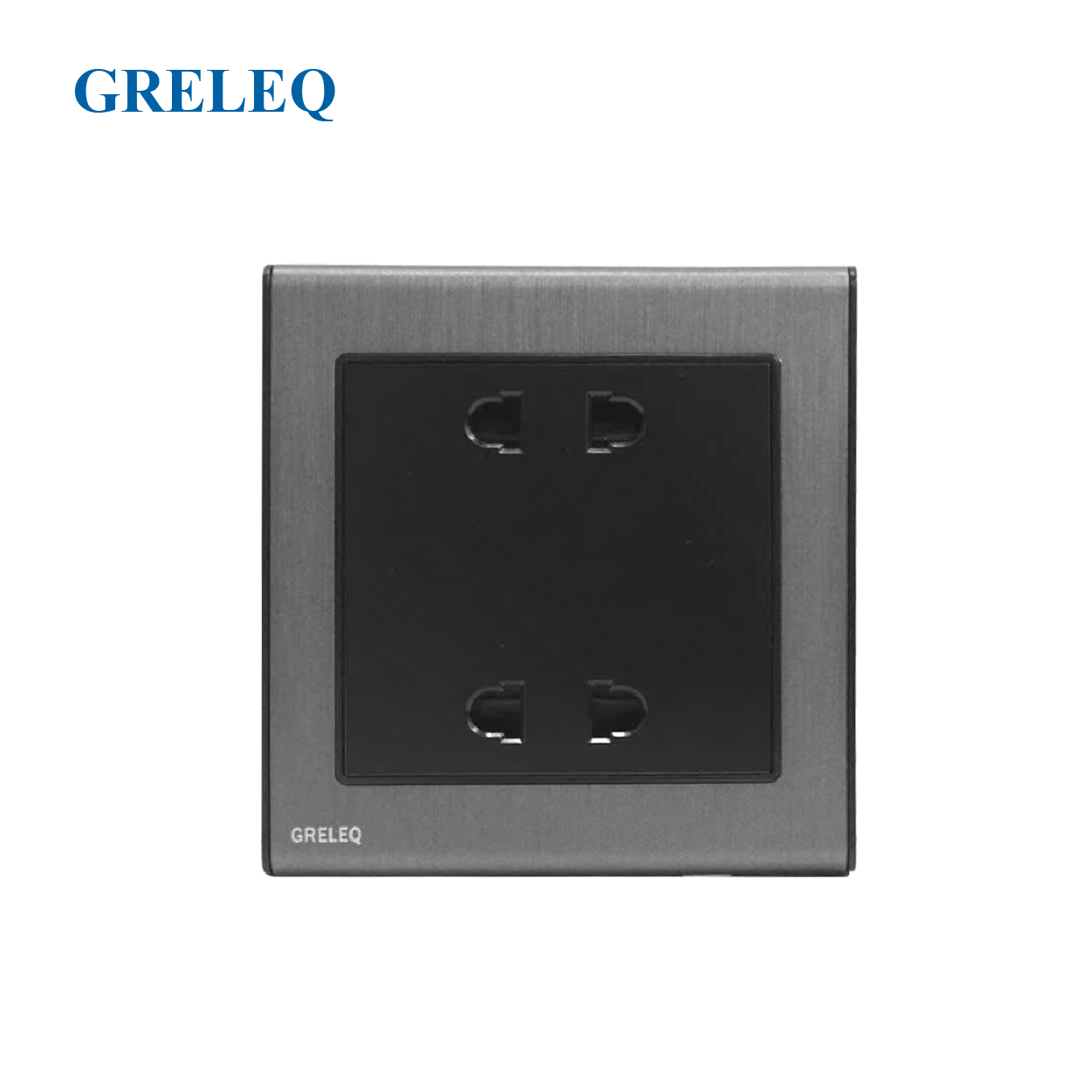 Bộ ổ cắm đôi 2 chấu F3-007S-BG